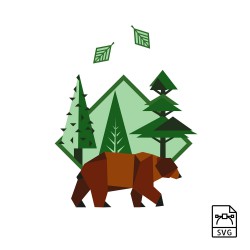 Brown bear - Vector graphics demo_192 Brown bear - Vector graphics 1  1